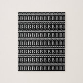 Monogram Initiaal letter B Legpuzzel (Verticaal)