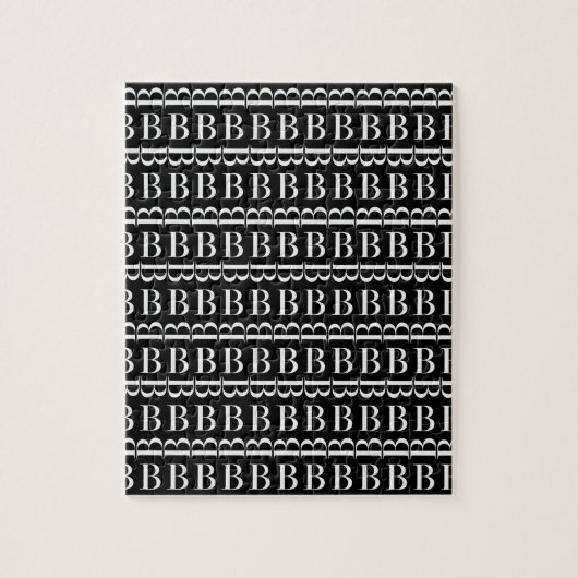 Monogram Initiaal letter B Legpuzzel (Verticaal)