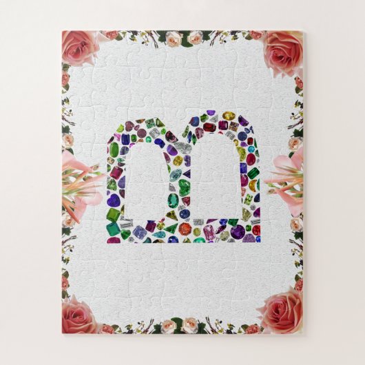 Monogram Initiaal letter B Legpuzzel (Verticaal)