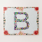 Monogram Initiaal letter B Legpuzzel (Horizontaal)