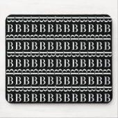 Monogram Initiaal letter B Muismat (Voorkant)