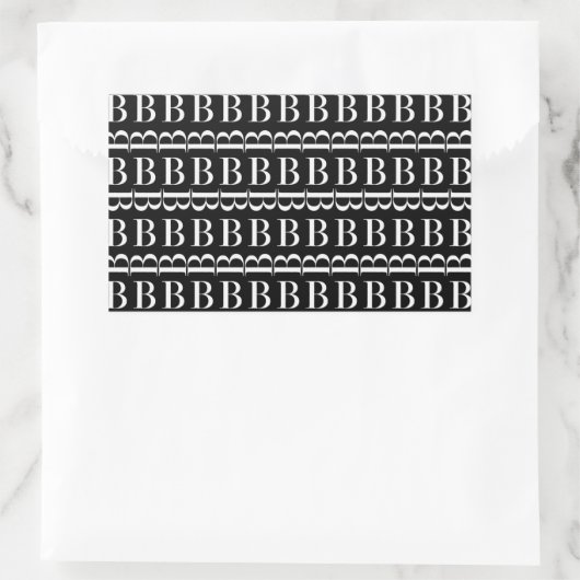 Monogram Initiaal letter B Rechthoekige Sticker (Tas)