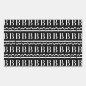 Monogram Initiaal letter B Rechthoekige Sticker (Voorkant)