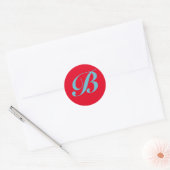 Monogram Initiaal letter B Ronde Sticker (Envelop)