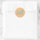 Monogram Initiaal letter B Ronde Sticker (Tas)