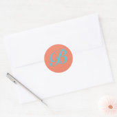 Monogram Initiaal letter B Ronde Sticker (Envelop)