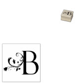 Monogram initiaal letter B Rubberstempel (Gestempeld)