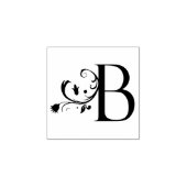 Monogram initiaal letter B Rubberstempel (Afrduk)