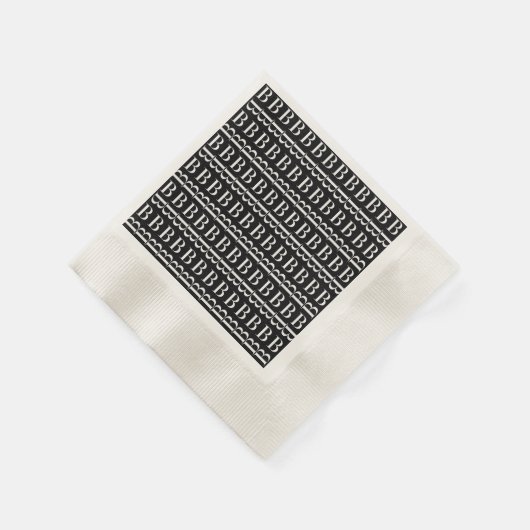 Monogram Initiaal letter B Servetten (Hoek)