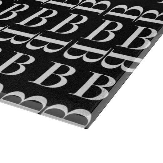 Monogram Initiaal letter B Snijplank (Hoek)