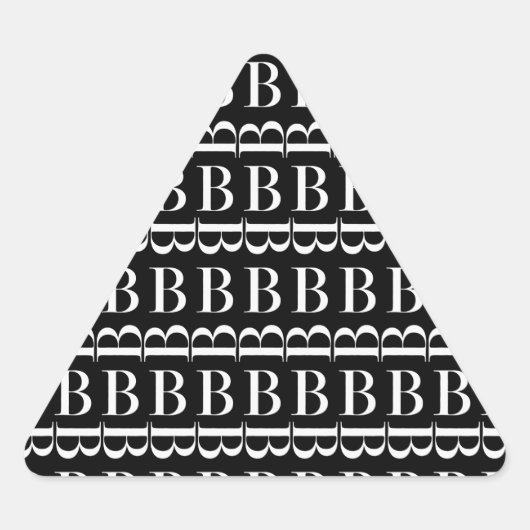 Monogram Initiaal letter B Sticker (Voorkant)