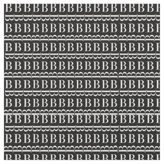 Monogram Initiaal letter B Stof (Close Up)