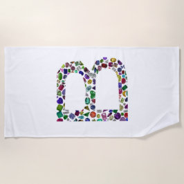 Monogram Initiaal letter B Strandlaken