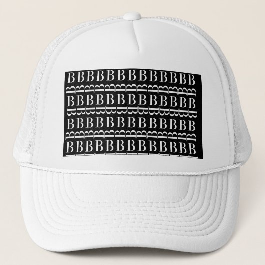Monogram Initiaal letter B Trucker Pet (Voorkant)