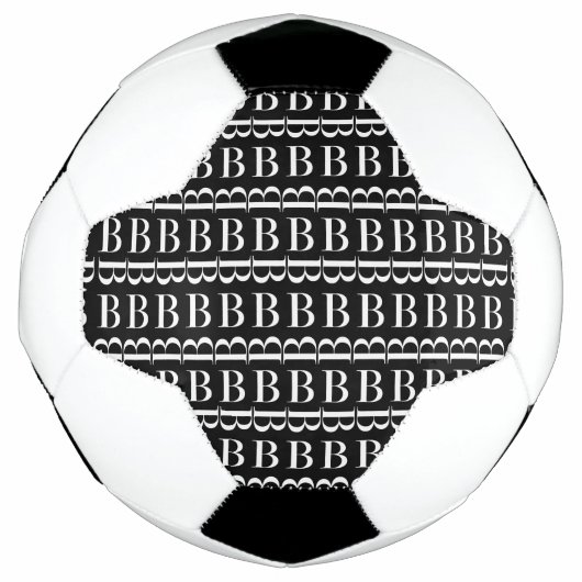 Monogram Initiaal letter B Voetbal (Voorkant)