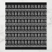 Monogram Initiaal letter B Wijn Etiket (Enkel label)
