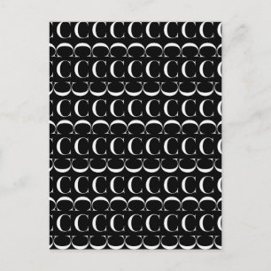 Monogram Initiaal letter C Briefkaart