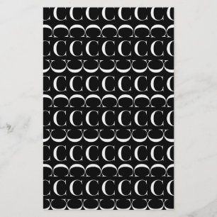 Monogram Initiaal letter C Briefpapier