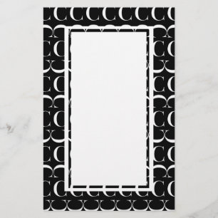 Monogram Initiaal letter C Briefpapier
