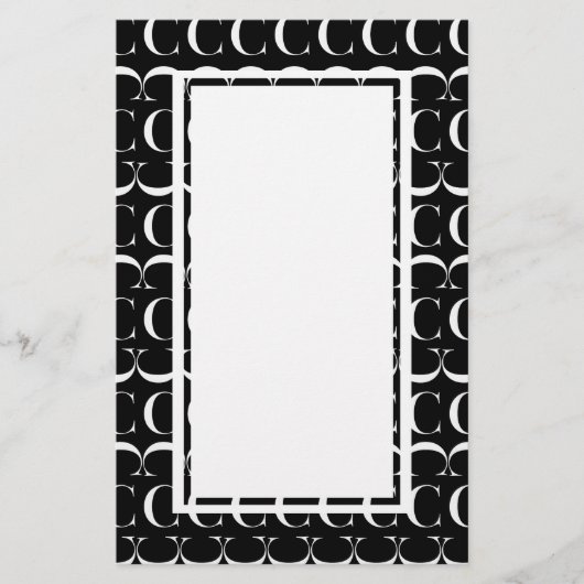 Monogram Initiaal letter C Briefpapier (Voorkant)