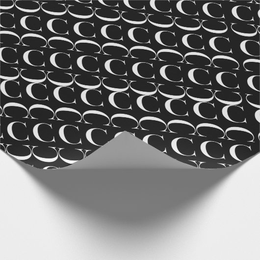 Monogram Initiaal letter C Cadeaupapier (Hoek)