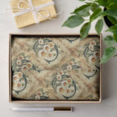 Monogram Initiaal Letter C  Daisy Tekening Tissuepapier (Geschenk)