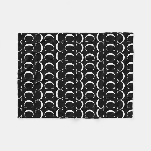 Monogram Initiaal letter C Fleece Deken (Voorkant (Horizontaal))
