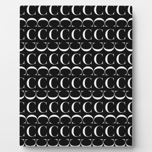 Monogram Initiaal letter C Fotoplaat (Voorkant)