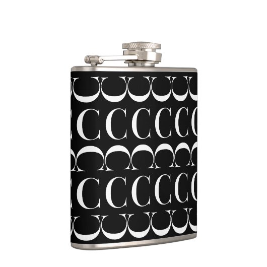 Monogram Initiaal letter C Heupfles (Rechts)