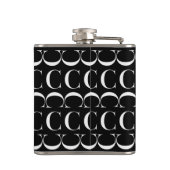 Monogram Initiaal letter C Heupfles (Achterkant)