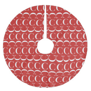 Monogram Initiaal letter C Kerstboom Rok