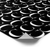 Monogram Initiaal Letter C, kies Achtergrondkleur Poster (Hoek)