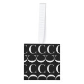 Monogram Initiaal letter C Kubus Ornament (Voorkant)