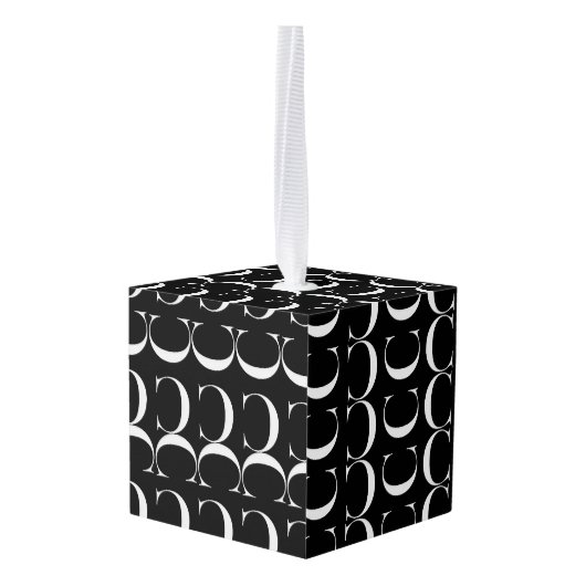Monogram Initiaal letter C Kubus Ornament (Achter hoekig)