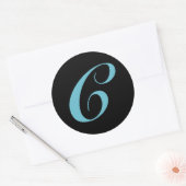 Monogram initiaal letter C Ronde Sticker (Envelop)