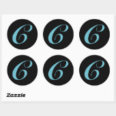 Monogram initiaal letter C Ronde Sticker (Vel)