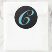 Monogram initiaal letter C Ronde Sticker (Tas)