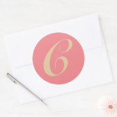 Monogram initiaal letter C Ronde Sticker (Envelop)
