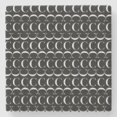 Monogram Initiaal letter C Stenen Onderzetter (Voorkant)