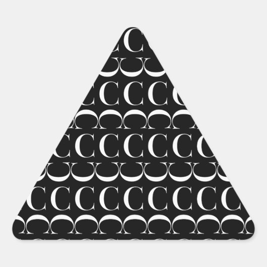 Monogram Initiaal letter C Sticker (Voorkant)