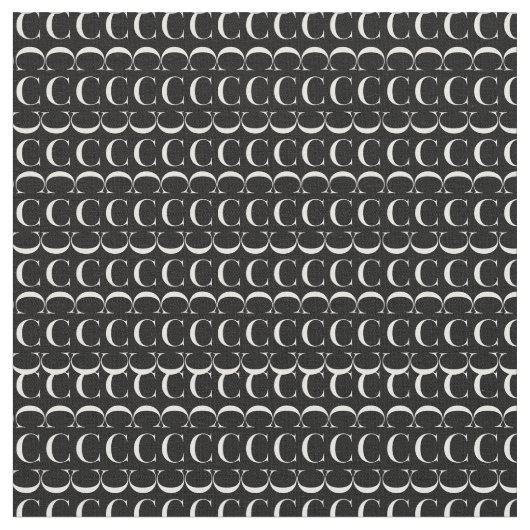 Monogram Initiaal letter C Stof (Close Up)