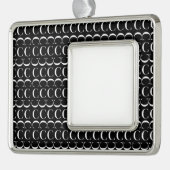 Monogram Initiaal letter C Verzilverd Omlijst Ornament (Links)