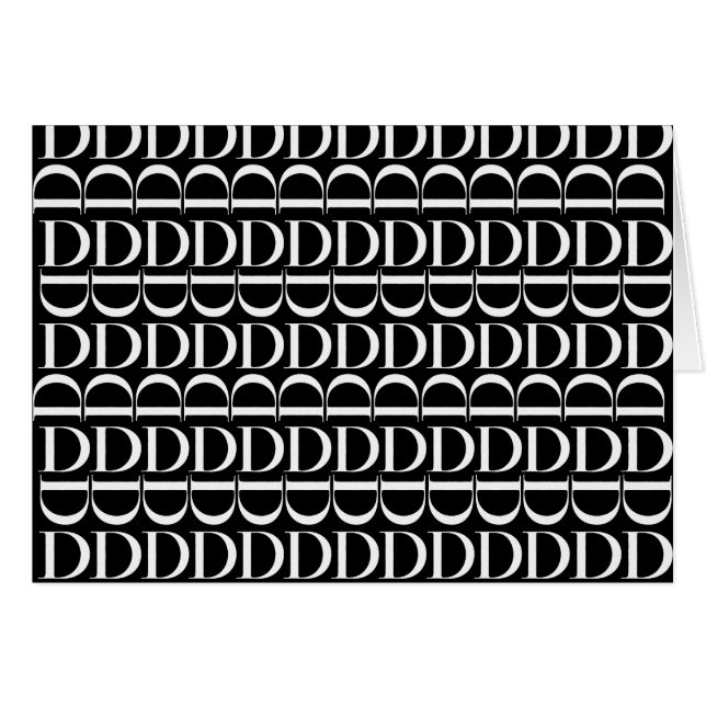 Monogram Initiaal letter D (Voorkant Horizontaal)