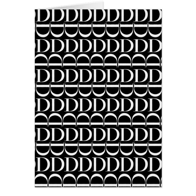 Monogram Initiaal letter D (Voorkant)