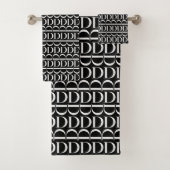 Monogram Initiaal letter D Bad Handdoek (Insitu)
