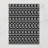 Monogram Initiaal letter D Briefkaart (Voorkant)