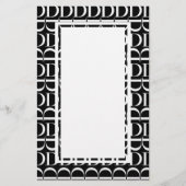 Monogram Initiaal letter D Briefpapier (Voorkant)