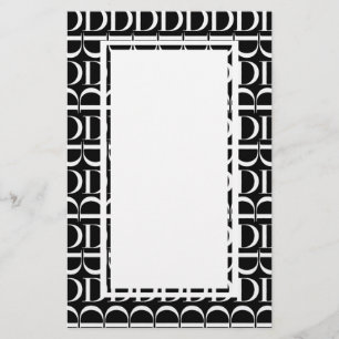 Monogram Initiaal letter D Briefpapier