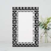 Monogram Initiaal letter D Briefpapier (Staand voorkant)