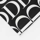 Monogram Initiaal letter D Fleece Deken (Hoek)